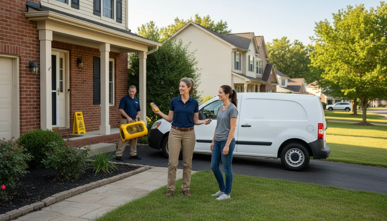 Residential water damage restoration in Lowell, WI
